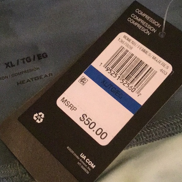 💙❤️ Under Armour HeatGear Ankle Legging Size XL - Picture 7 of 9